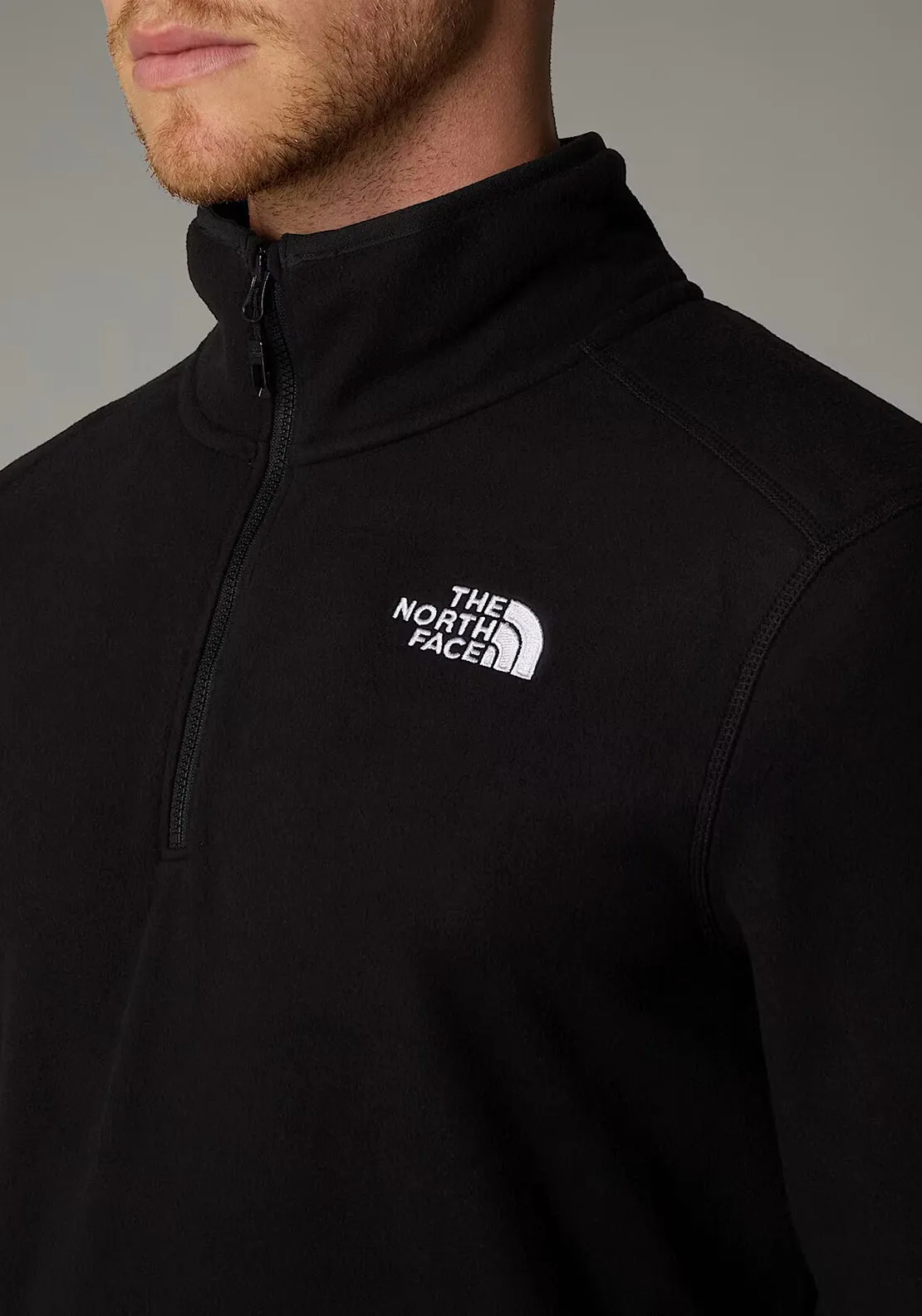 The North Face Men’s 100 Glacier Quarter Zip Fleece, Black