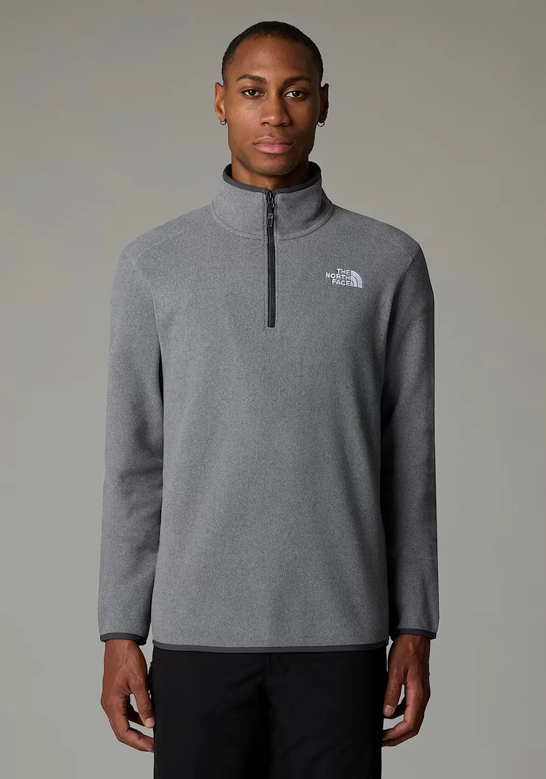 The North Face Men’s 100 Glacier Quarter Zip Fleece, Medium Grey