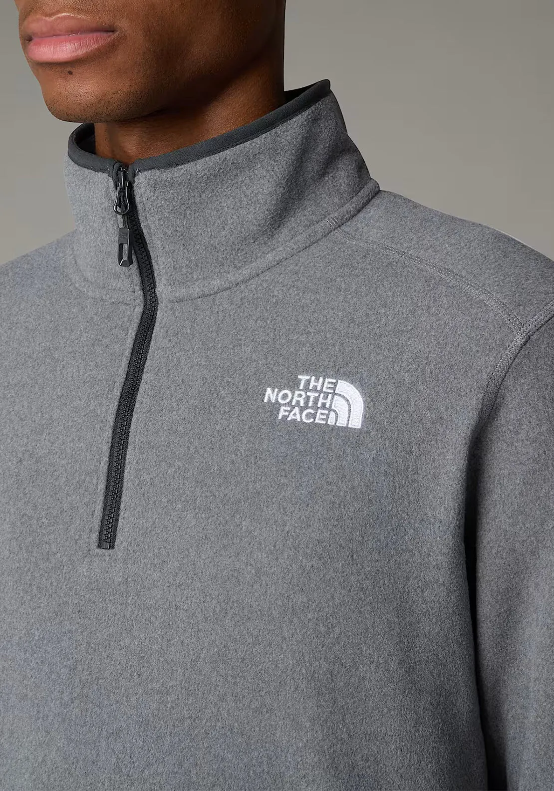 The North Face Men’s 100 Glacier Quarter Zip Fleece, Medium Grey