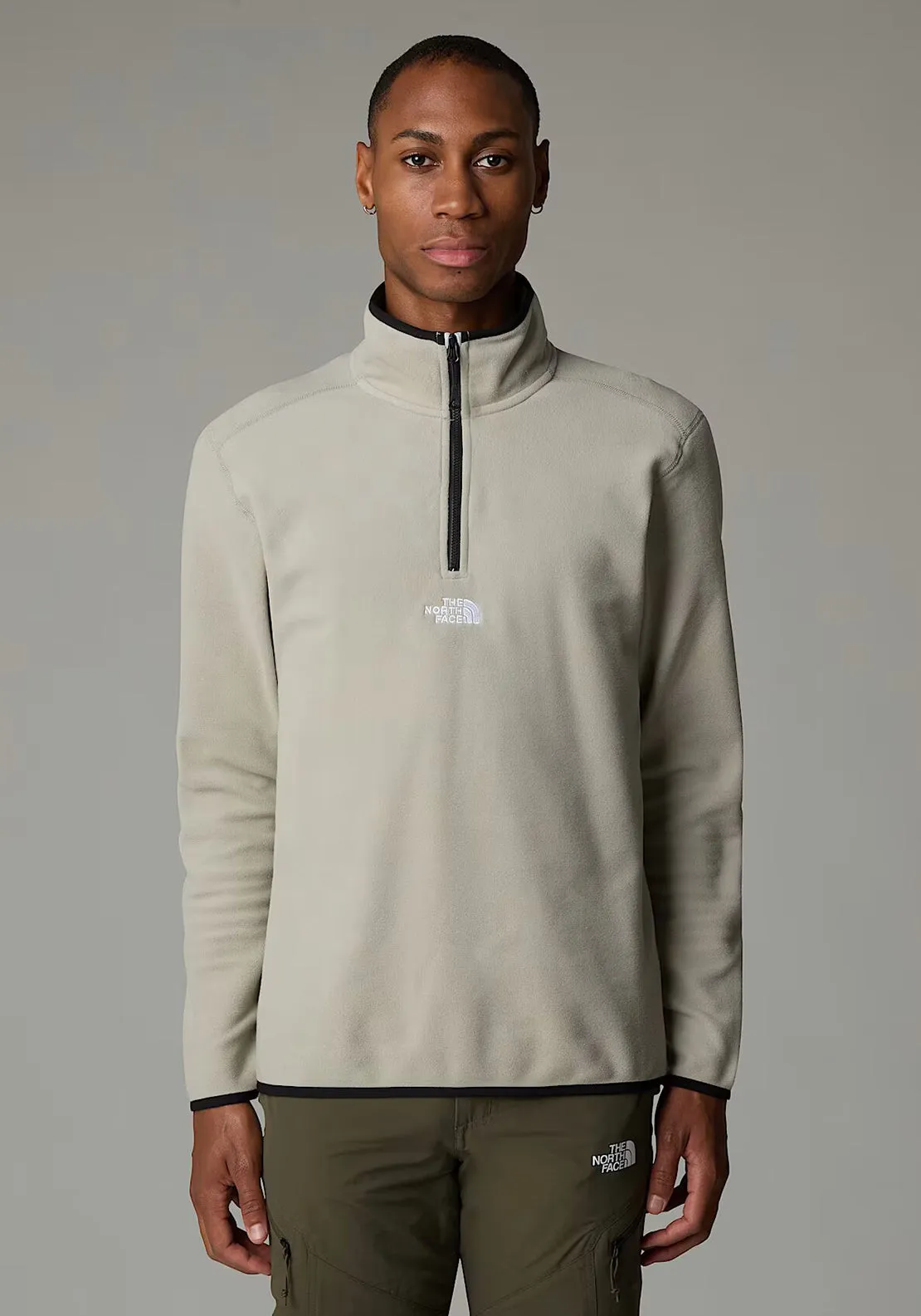 The North Face Men’s Glacier Quarter Zip Fleece, Clay Grey