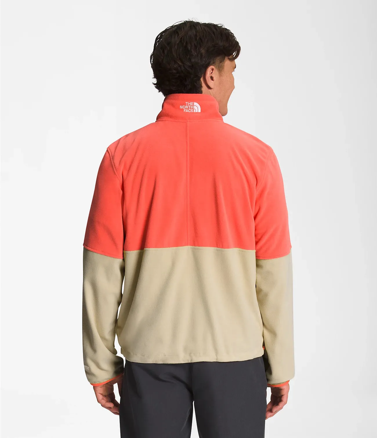 The North Face Men’s TNF Polartec 100 -Zip - Gravel / Utility Brown / Retro Orange