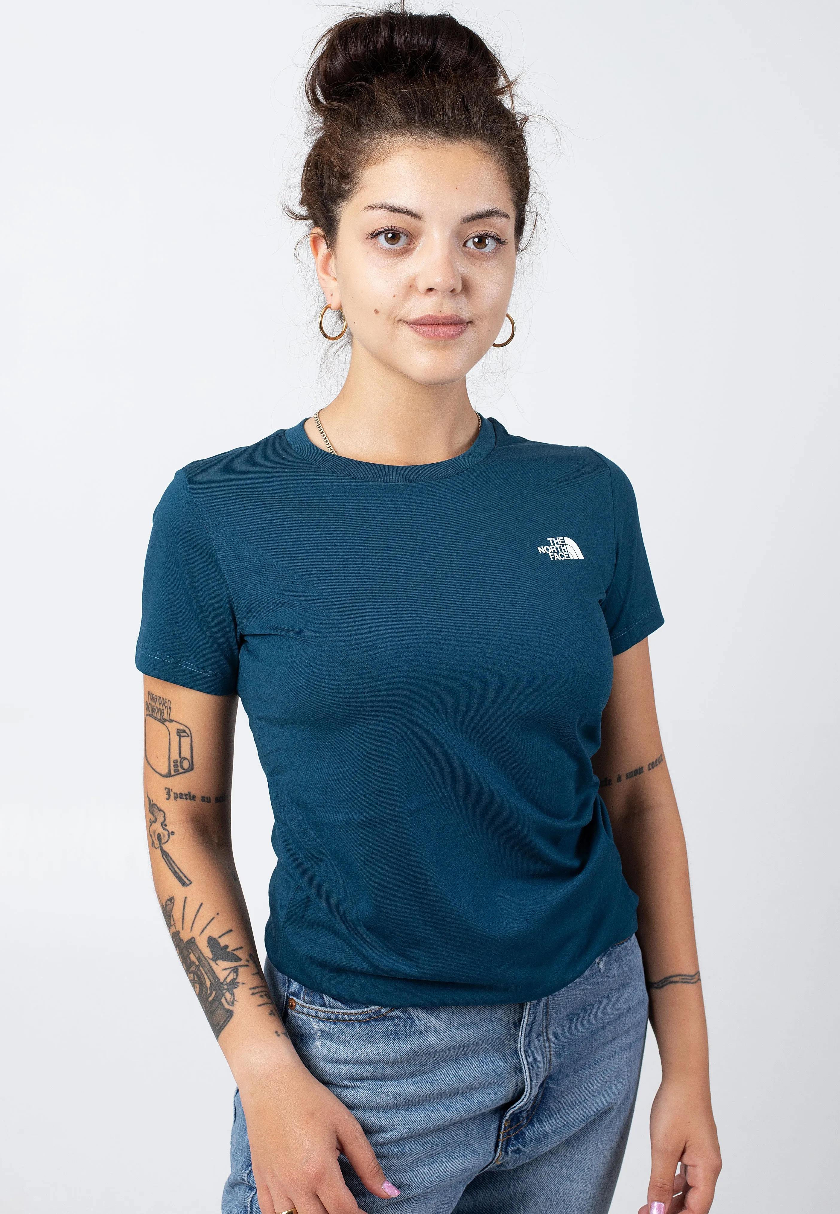 The North Face - Simple Dome Slitee Midnight Petrol - T-Shirt