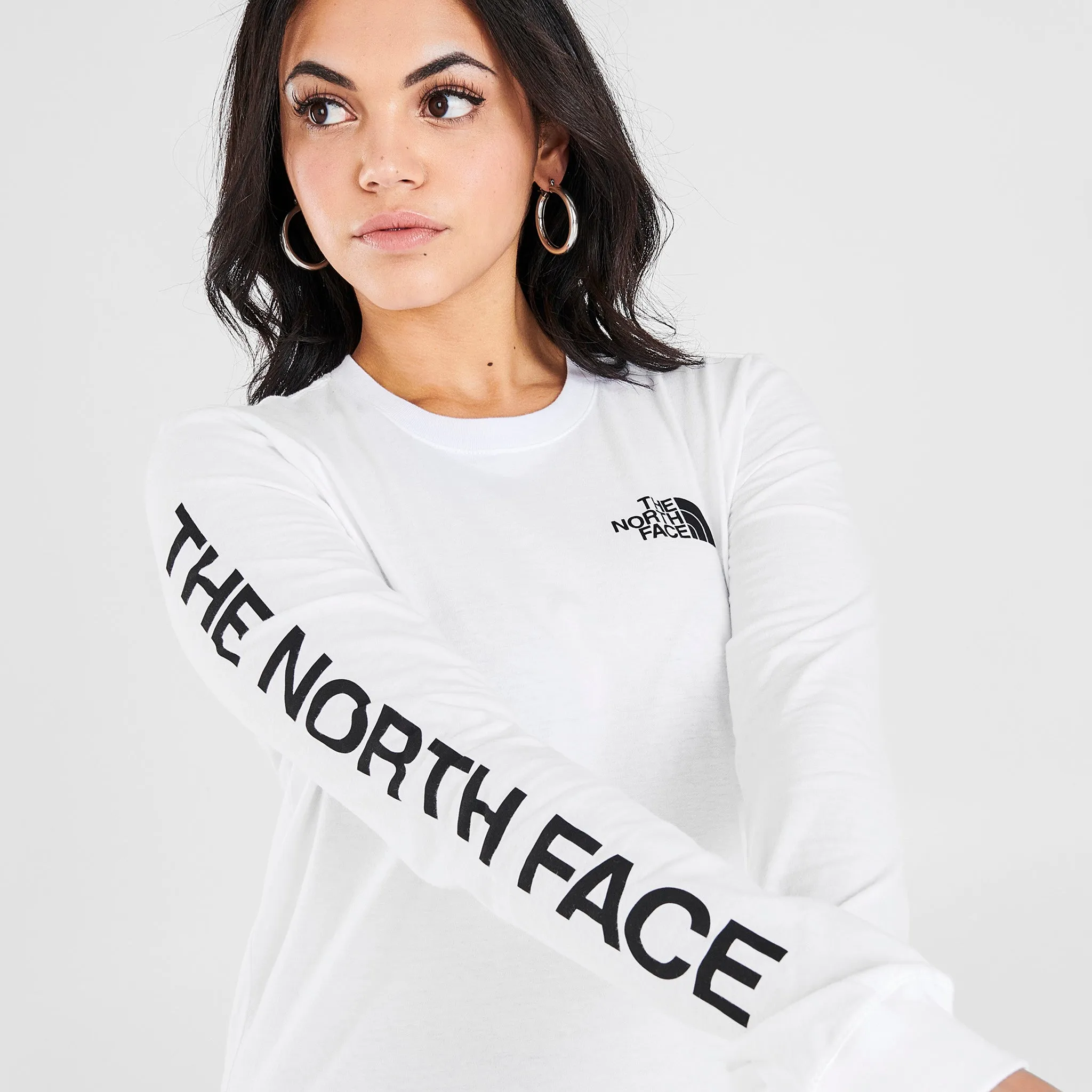 The North Face Women's Brand Proud Long Sleeve T-shirt TNF White / TNF Black