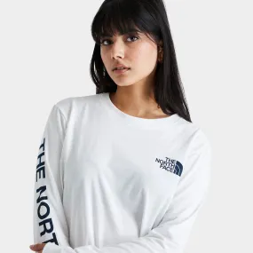 The North Face Women's Brand Proud Long Sleeve T-shirt TNF White / TNF Black