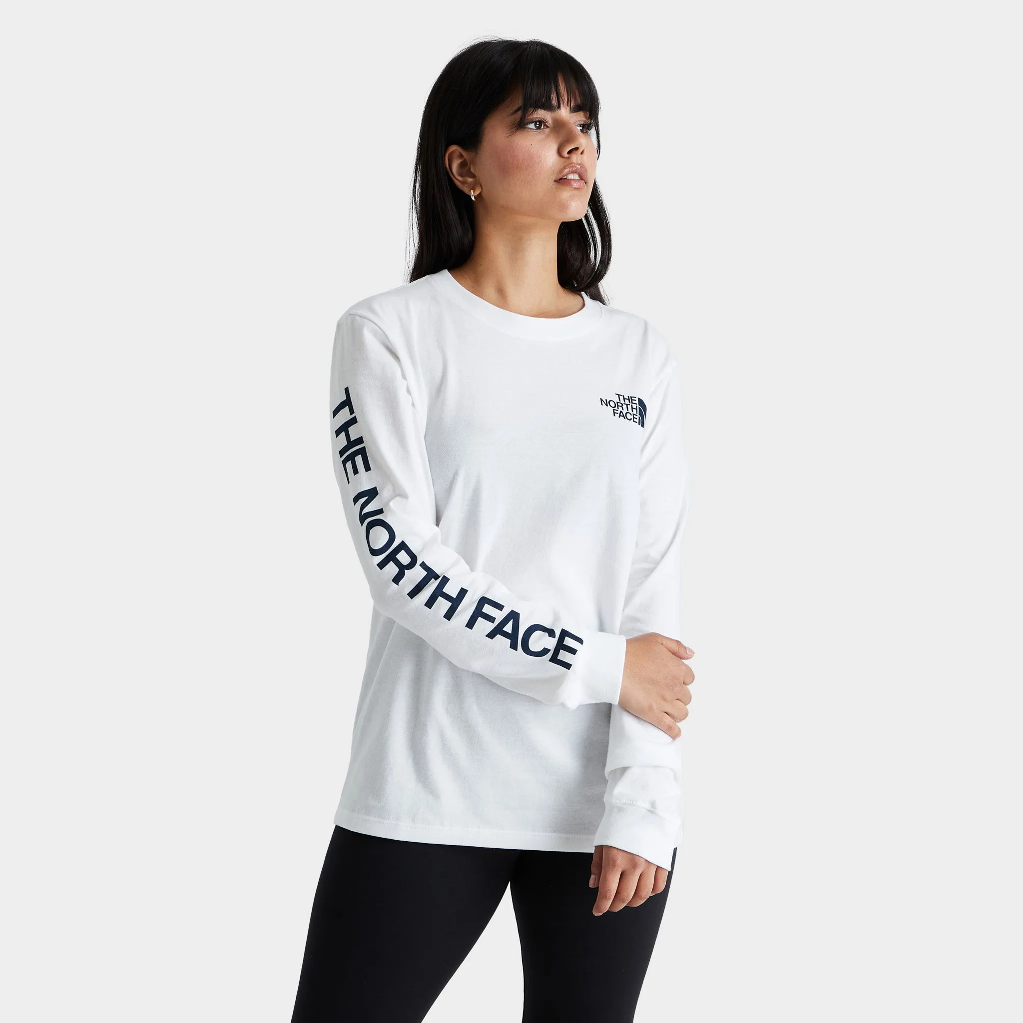 The North Face Women's Brand Proud Long Sleeve T-shirt TNF White / TNF Black