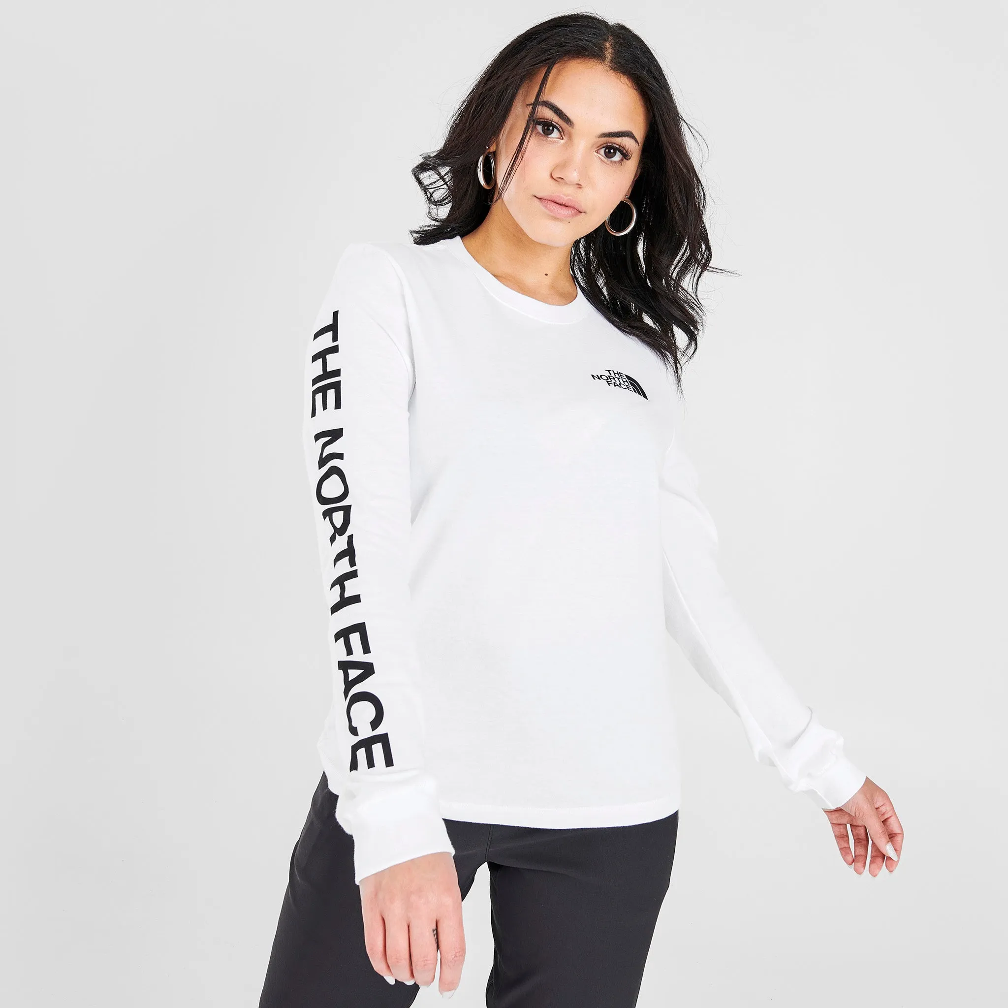 The North Face Women's Brand Proud Long Sleeve T-shirt TNF White / TNF Black