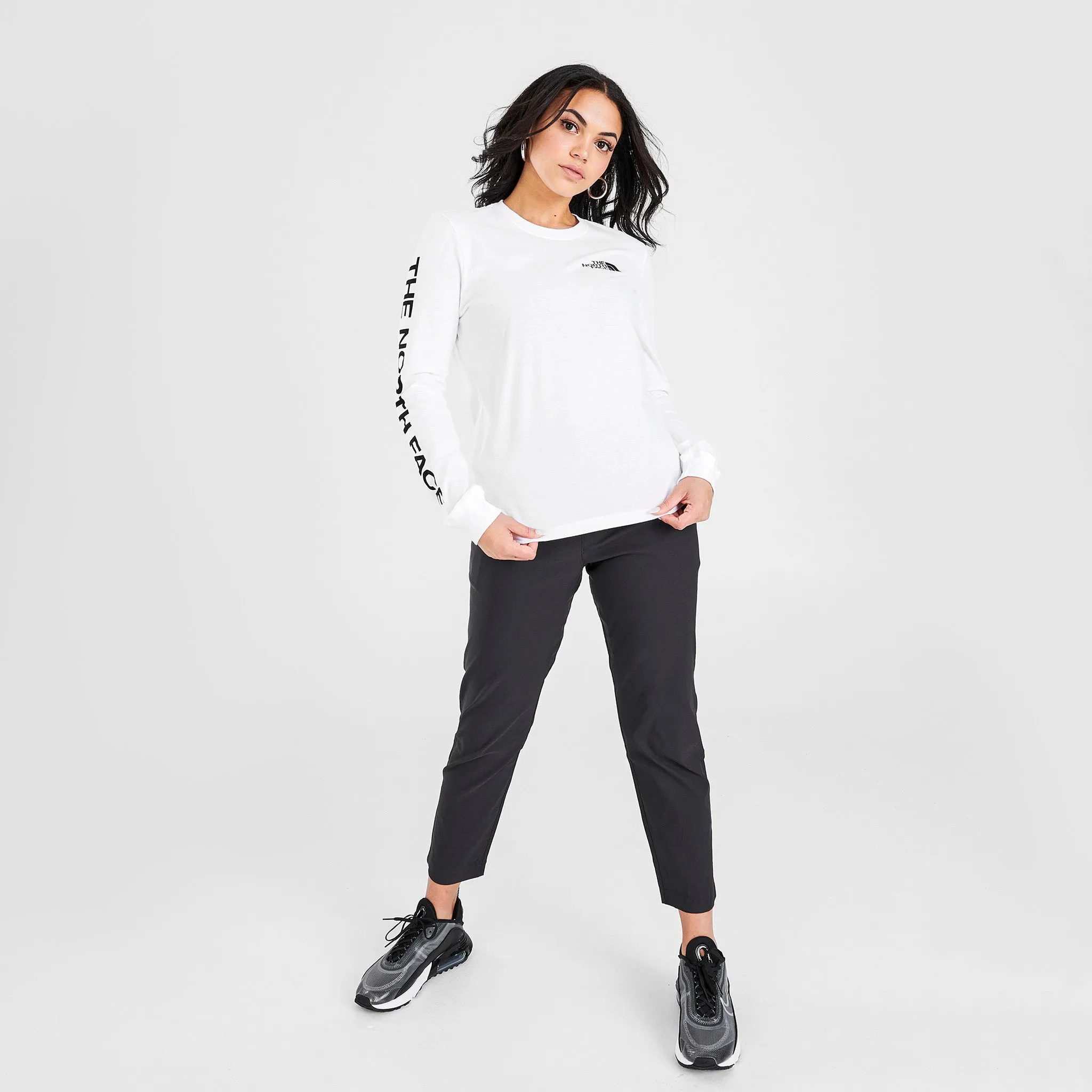 The North Face Women's Brand Proud Long Sleeve T-shirt TNF White / TNF Black