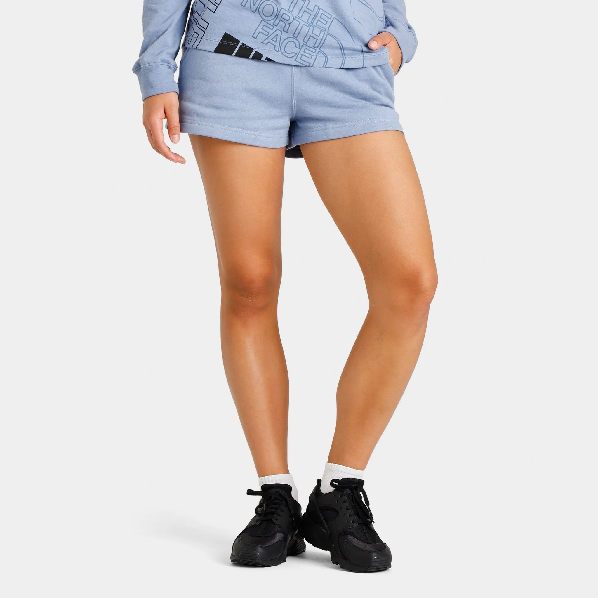 The North Face Women's Half Dome Logo Shorts Folk Blue / TNF White