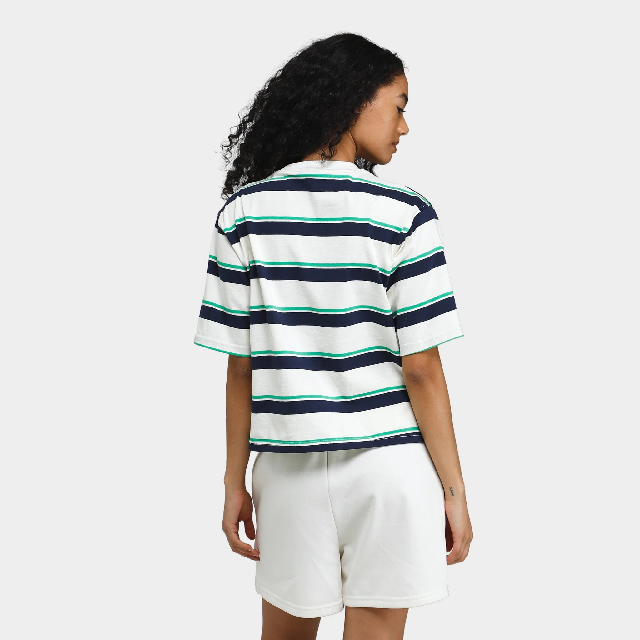 The North Face Women's Striped Easy T-Shirt / White Dune Ascent Stripe