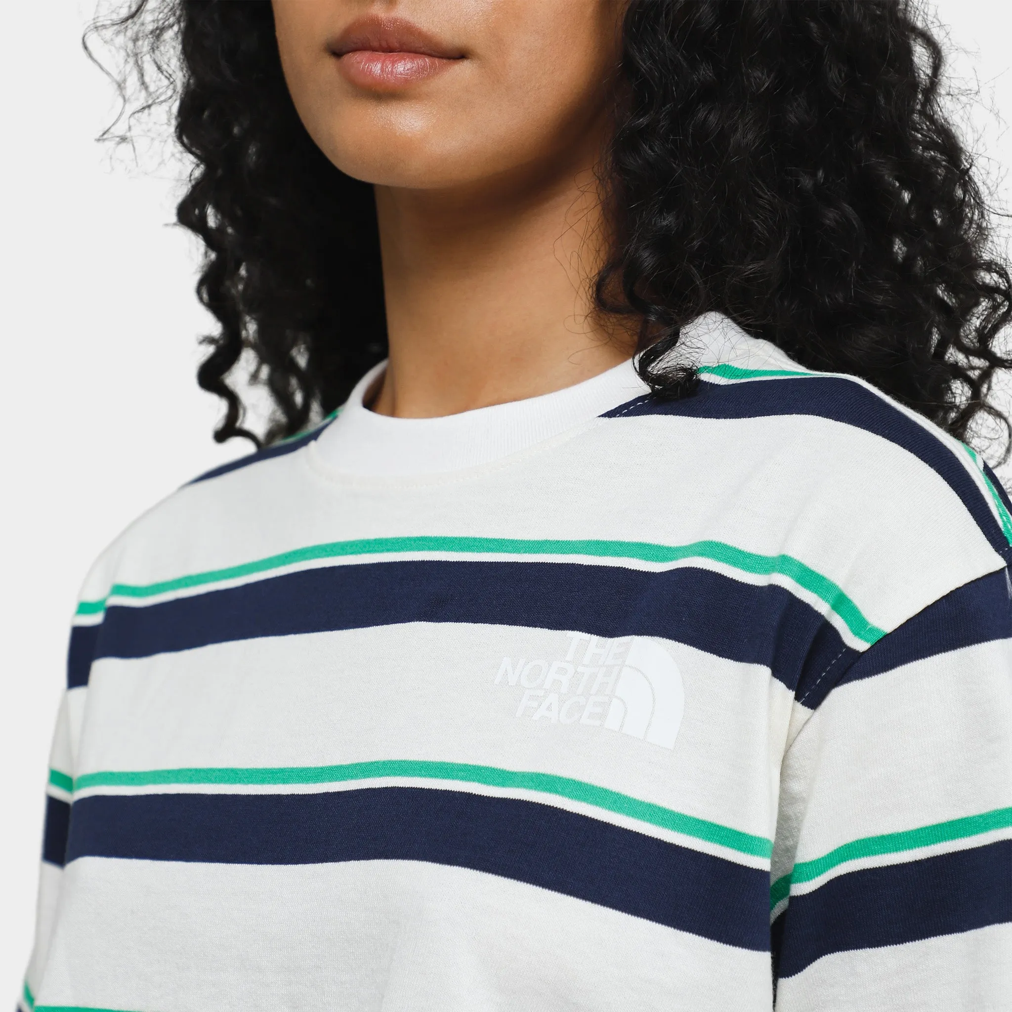 The North Face Women's Striped Easy T-Shirt / White Dune Ascent Stripe