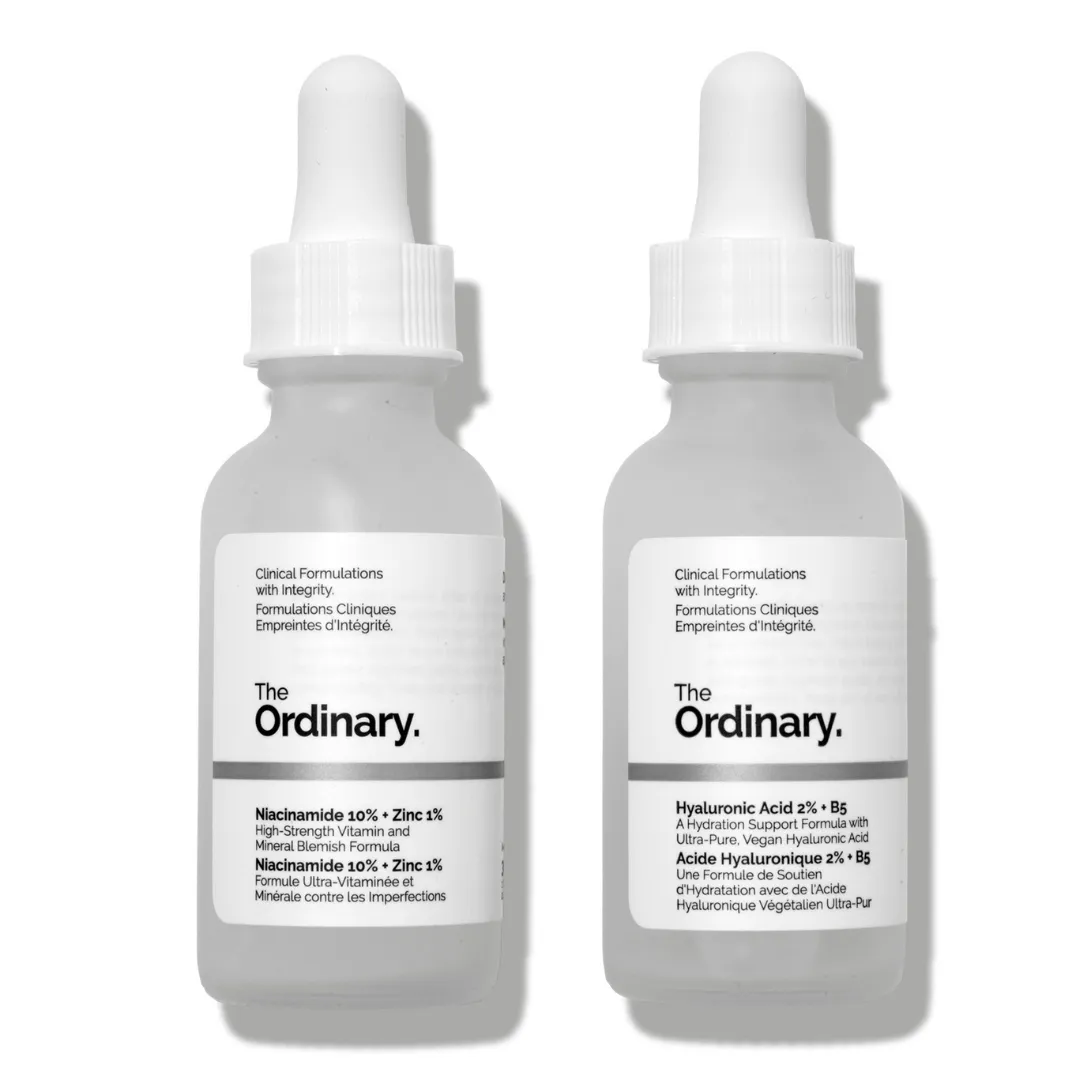 The Ordinary The Skin Support Set Niacinamide 10% + Hyaluronic Acid 30 ML