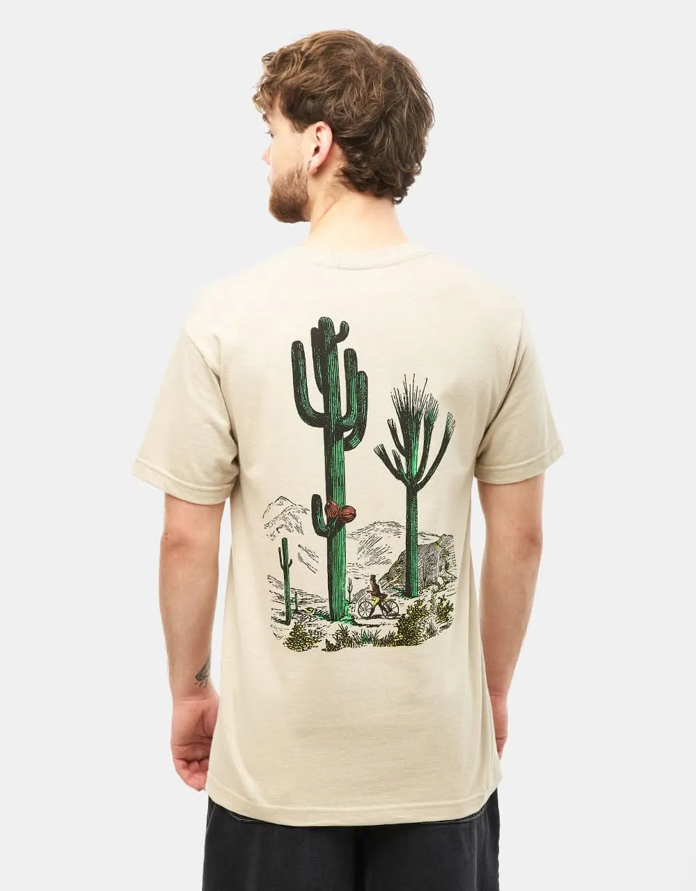 The Quiet Life Middle Of Nowhere Desert Serif T-Shirt - Sand