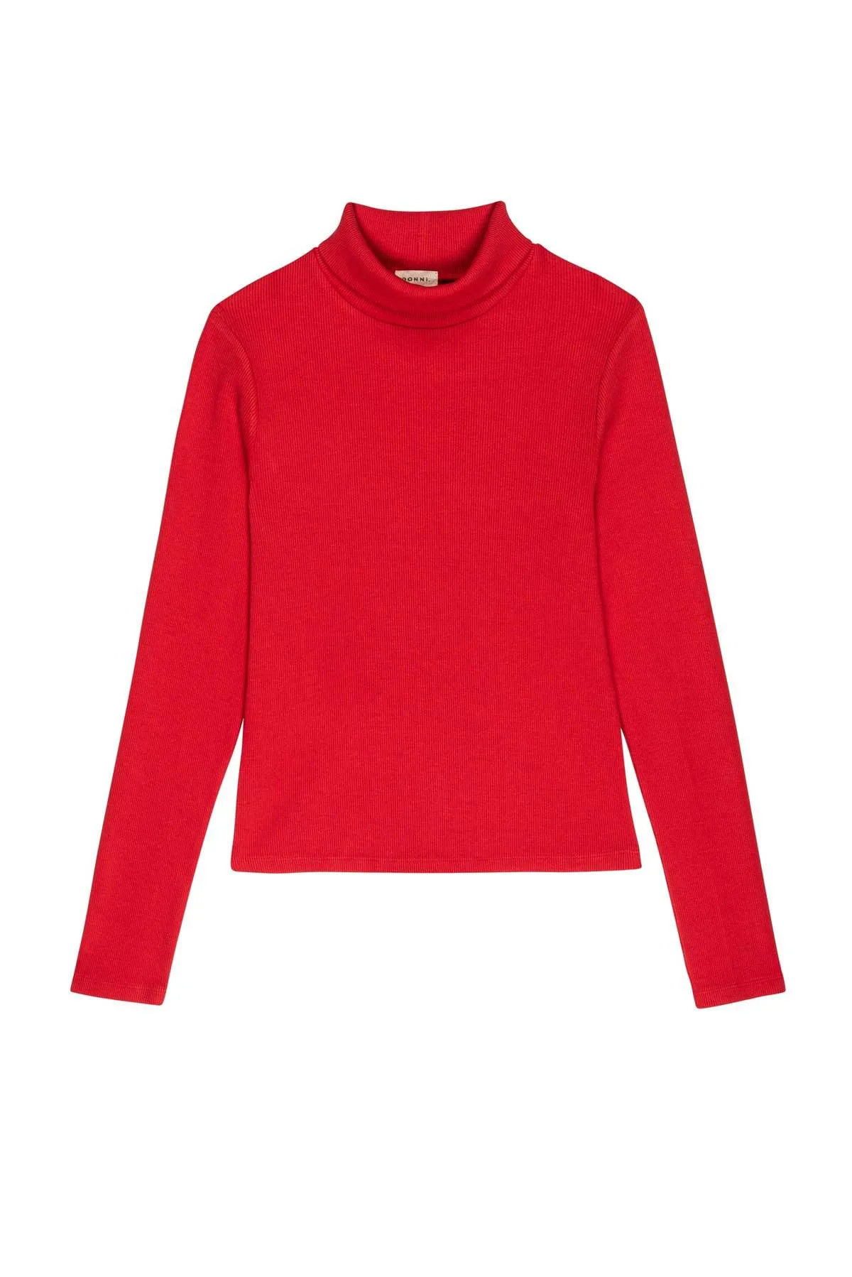 The Rib Turtleneck - Tomato