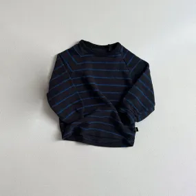 Toddler Crewneck Stripe Long Sleeve Tee (10m-4y) - Charcoal