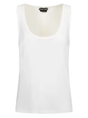 Tom Ford Logo Patch Crewneck Tank Top