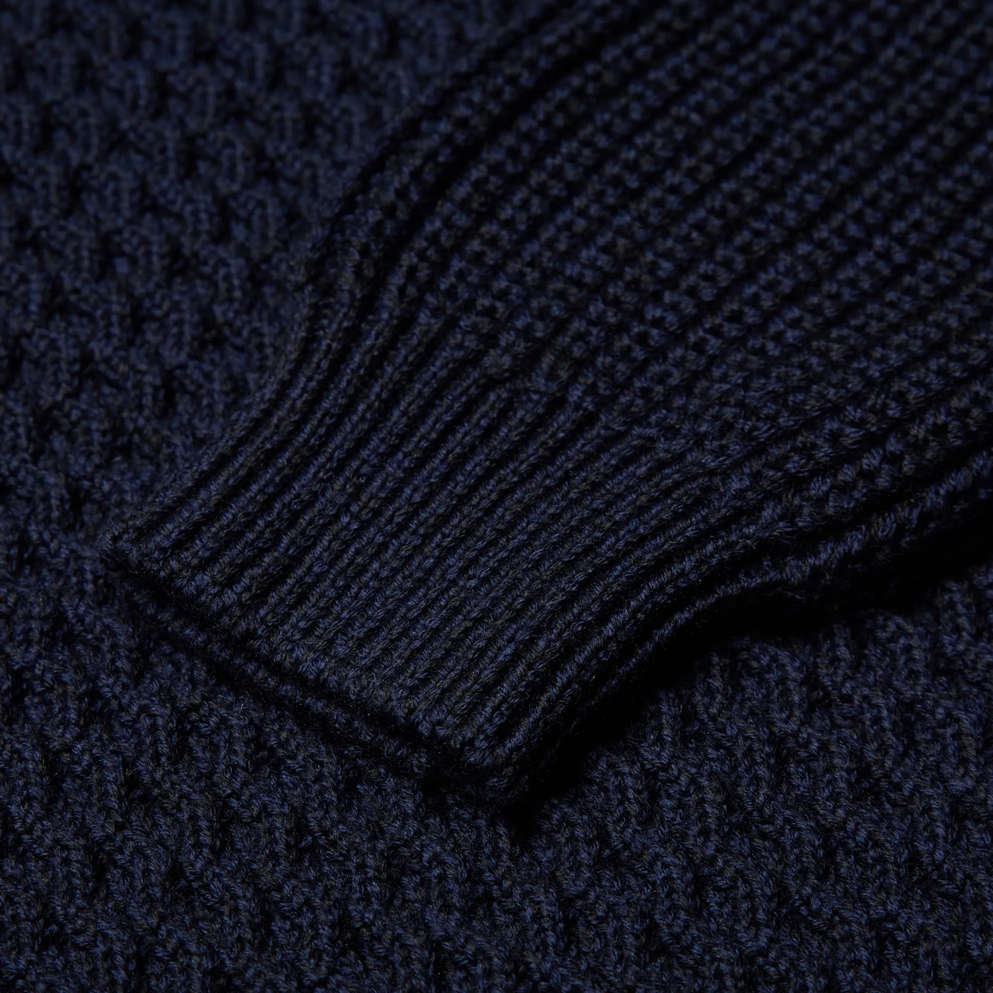 Tomorrowland Merino Cord Crew SweatNavy