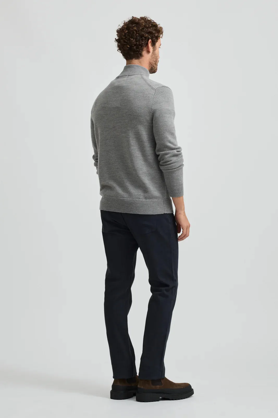 Toorallie Half Zip Jumper Mid Grey