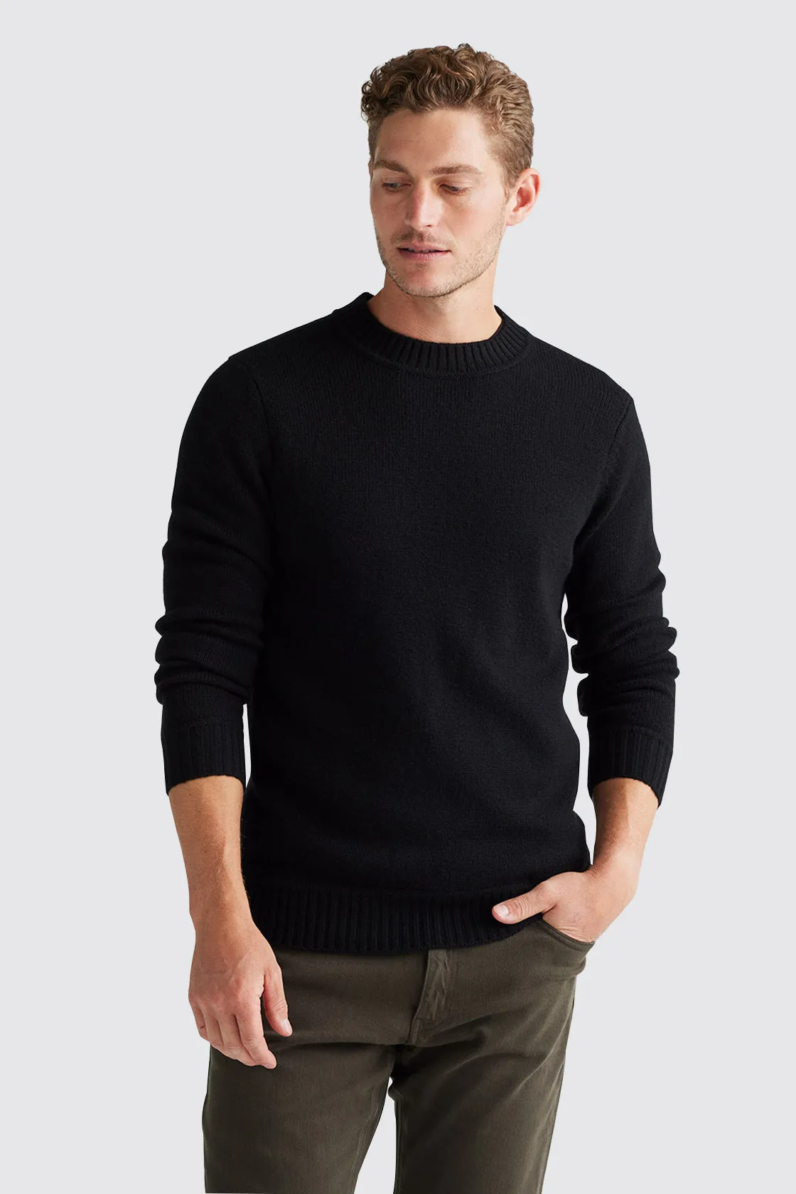 Toorallie Lambswool Jumper Black