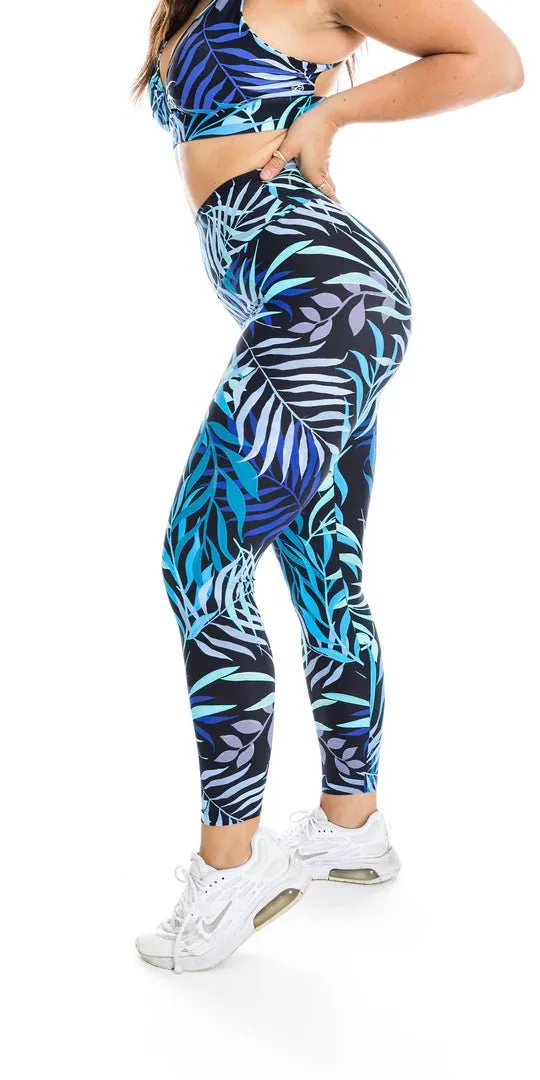 Tropical Palm Eco Scrunch Bum Leggings