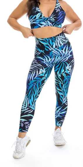 Tropical Palm Eco Scrunch Bum Leggings