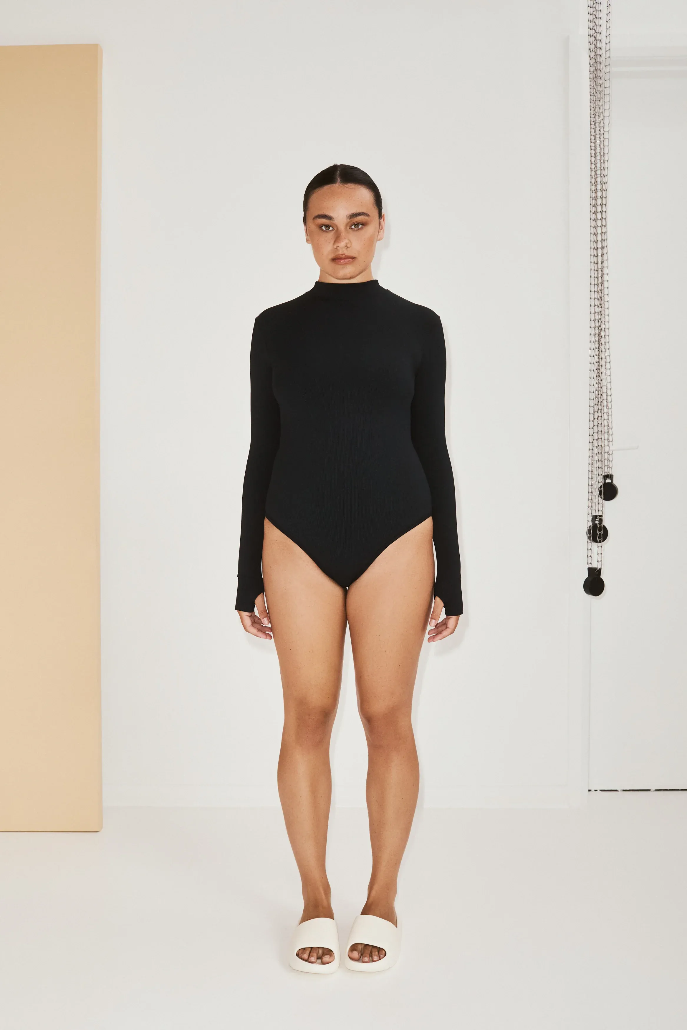 Turtleneck Surfsuit - Black Rib