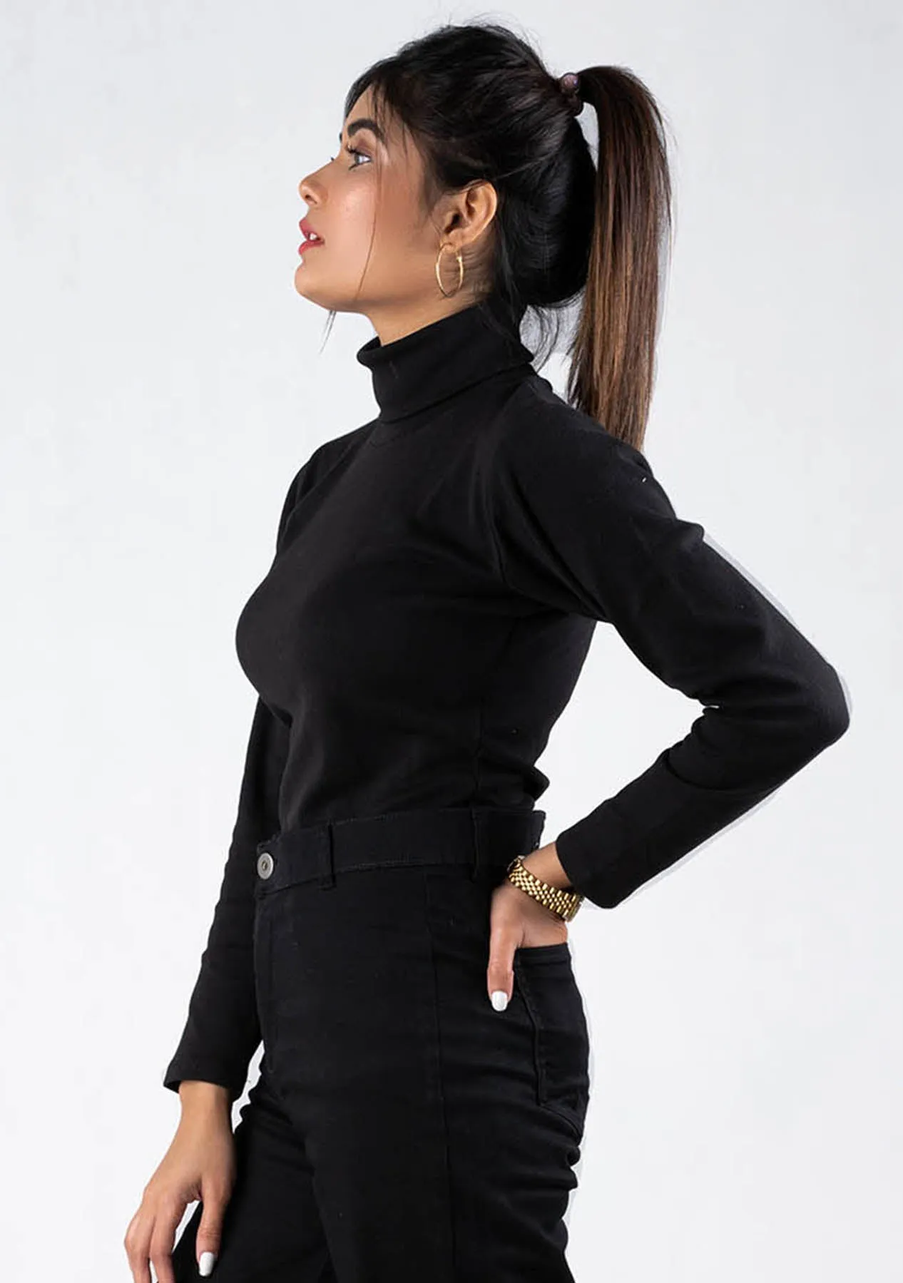 Turtleneck Top - black