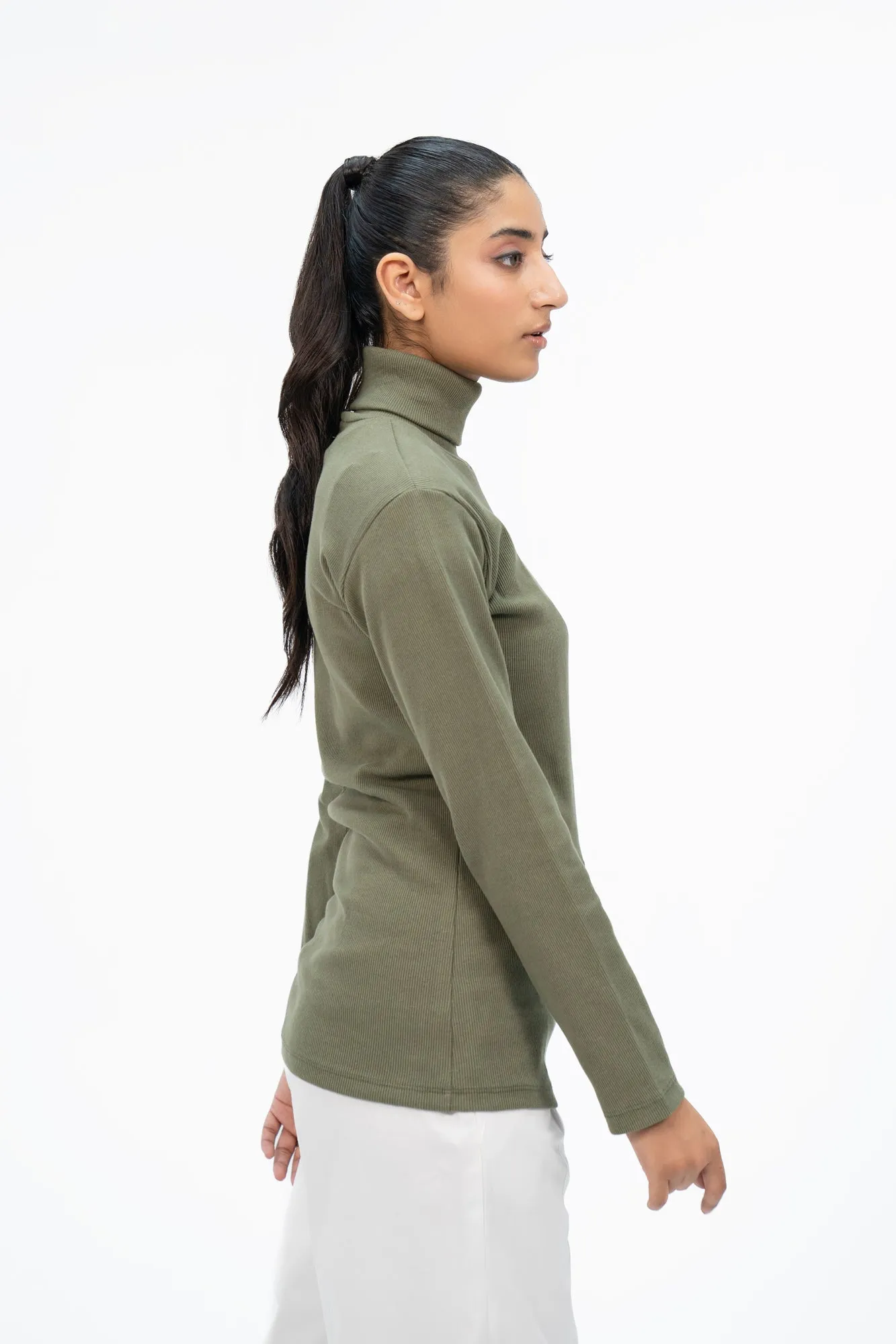 Turtleneck Top - Green