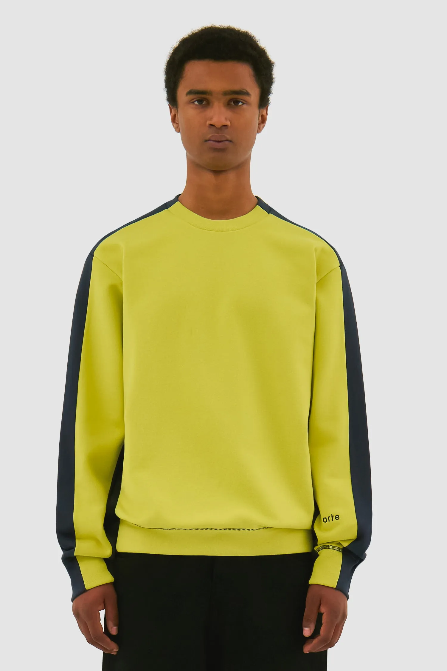 Two-tone crewneck - Green/Blue