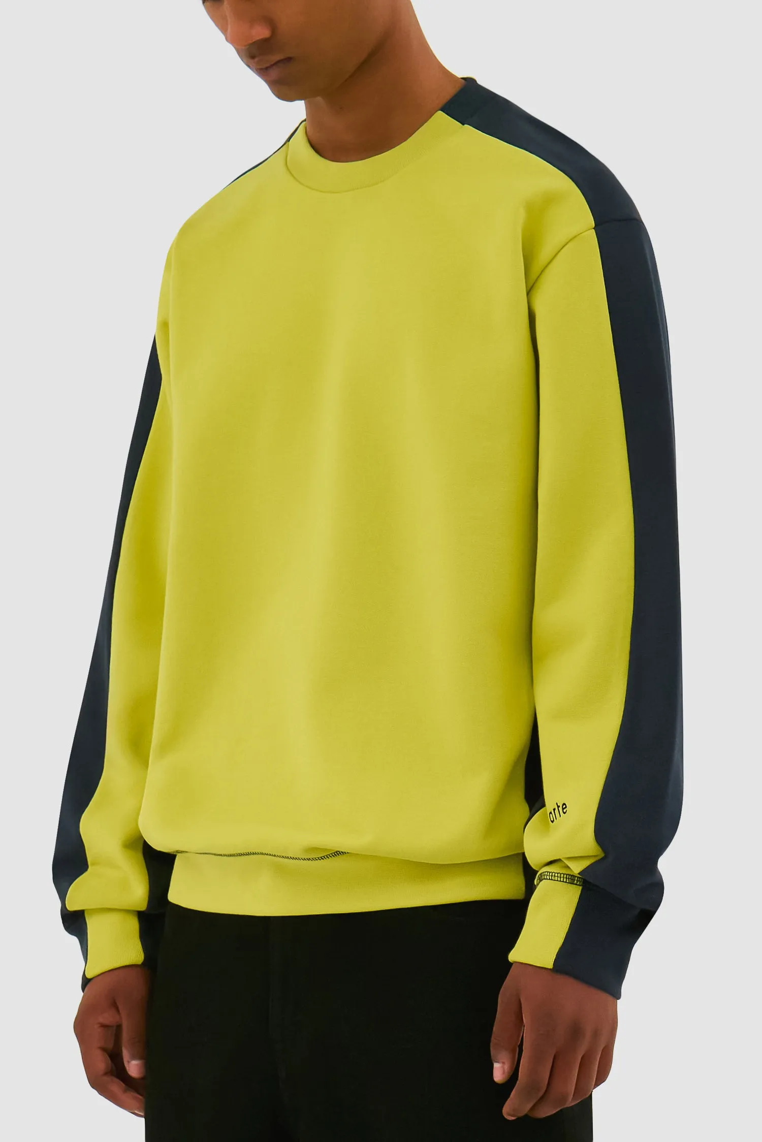 Two-tone crewneck - Green/Blue