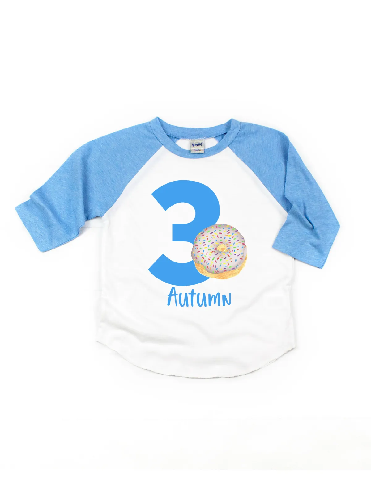 Vanilla Sprinkles Donut Raglan Shirt - Personalized