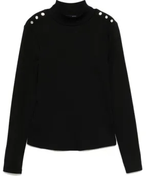 Veronica Beard Women's Nate Turtleneck Top w/Buttons