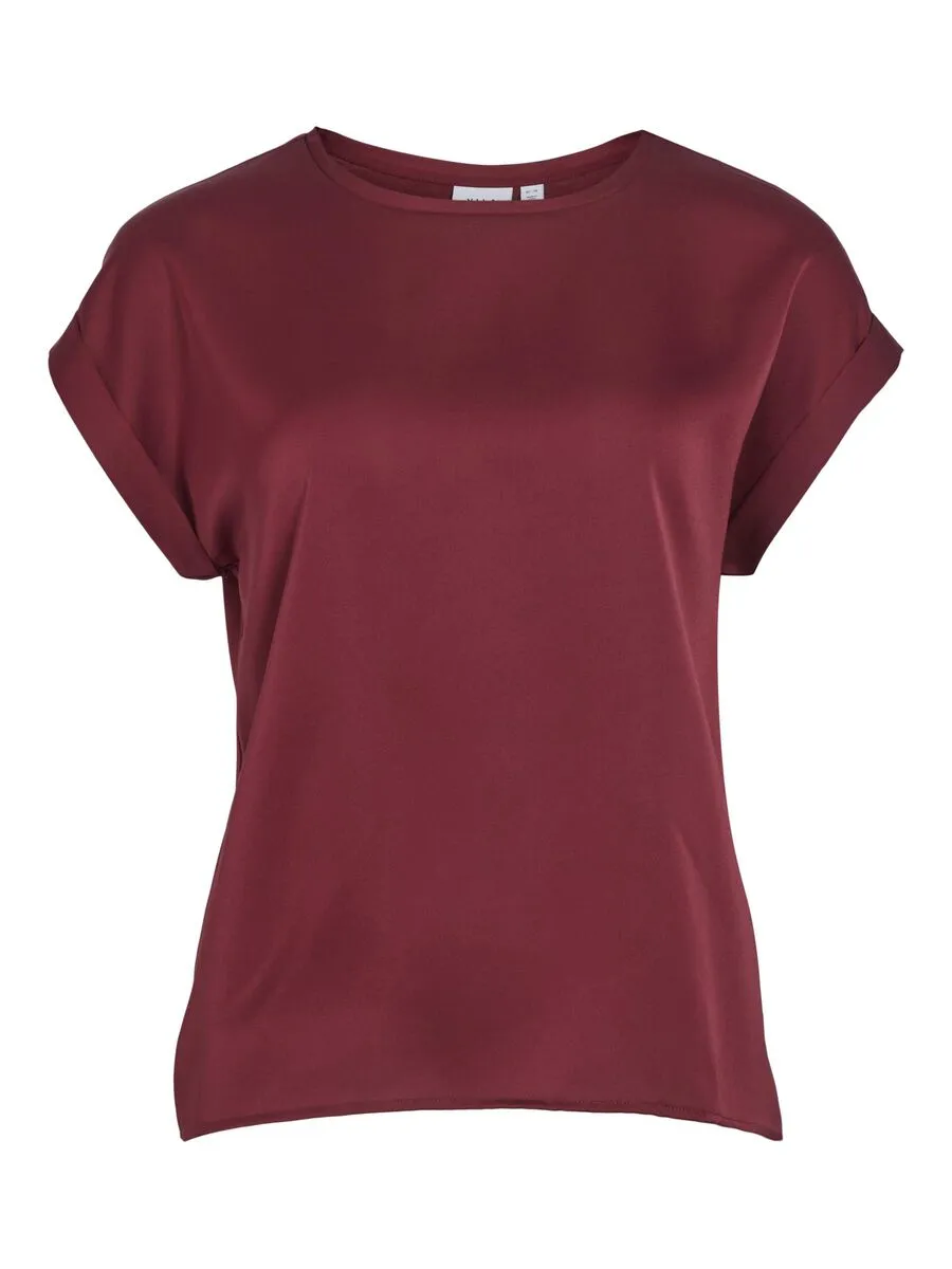 Vila Ellette Satin Top Cabernet