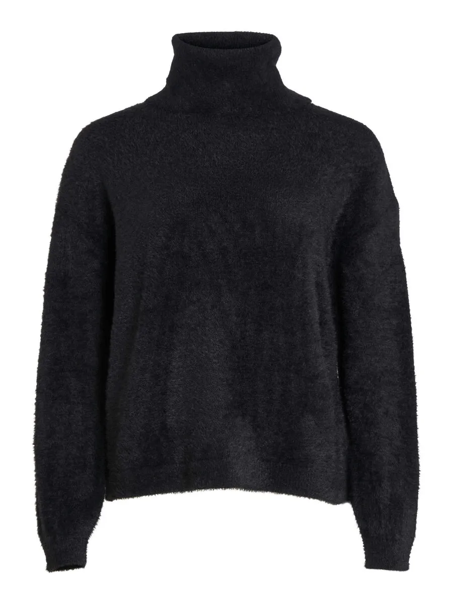 Vila Lajuli Rollneck Knit Black