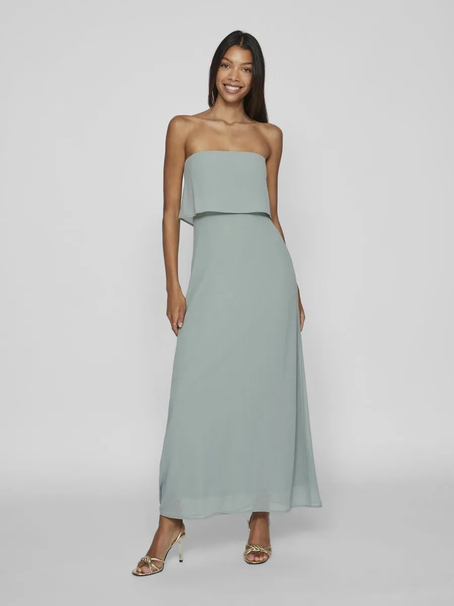 Vila Milina Strap Maxi Dress Green Milieu