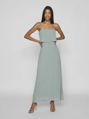 Vila Milina Strap Maxi Dress Green Milieu