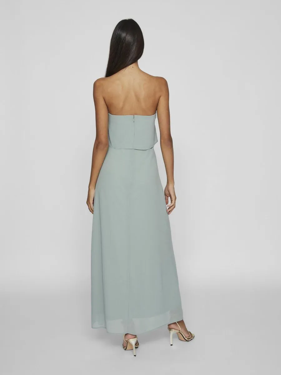 Vila Milina Strap Maxi Dress Green Milieu