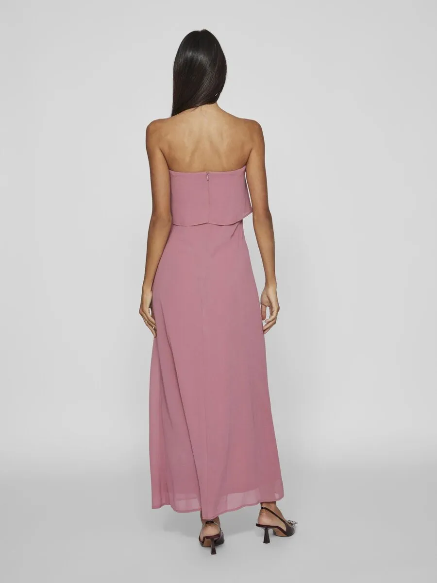 Vila Milina Strap Maxi Dress Mesa Rose