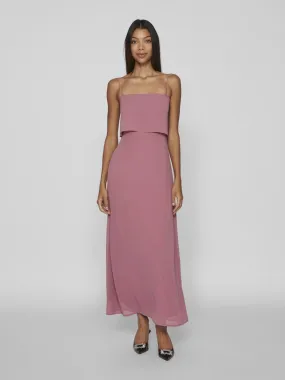 Vila Milina Strap Maxi Dress Mesa Rose