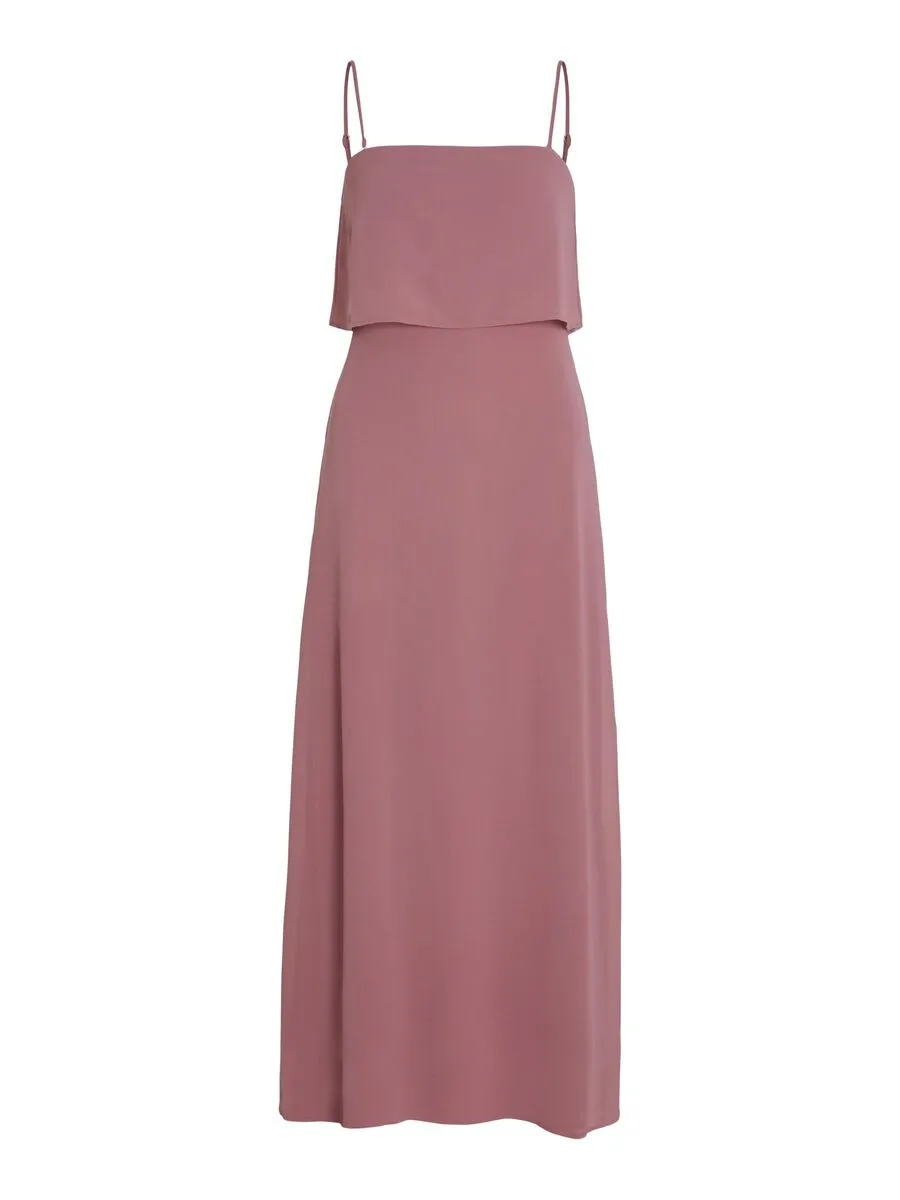 Vila Milina Strap Maxi Dress Mesa Rose