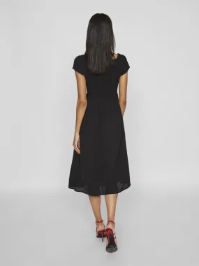 Vila Rita Smock Dress Black