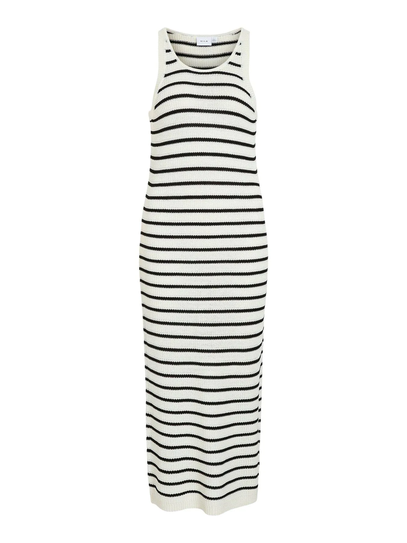 Vila Stripe Bodycon Maxi Dress - Cream