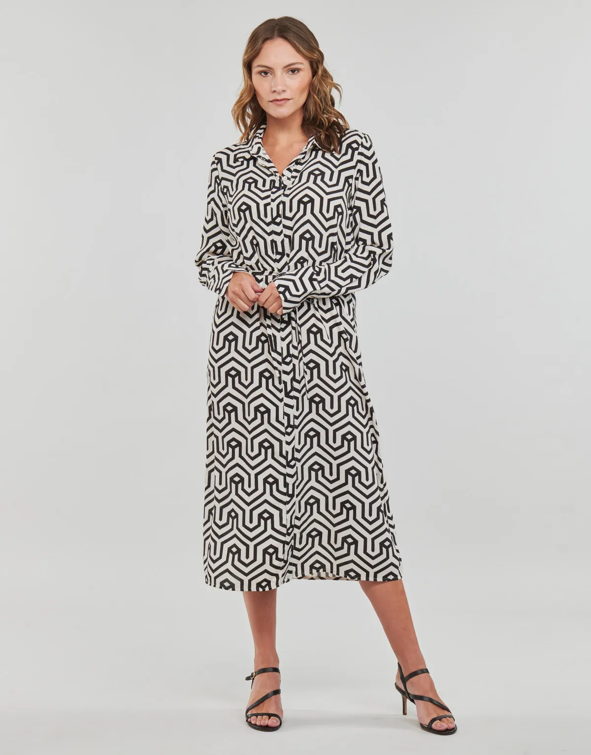 Vila VIDACA SANA L/S MIDI CALF SHIRT DRESS/SU