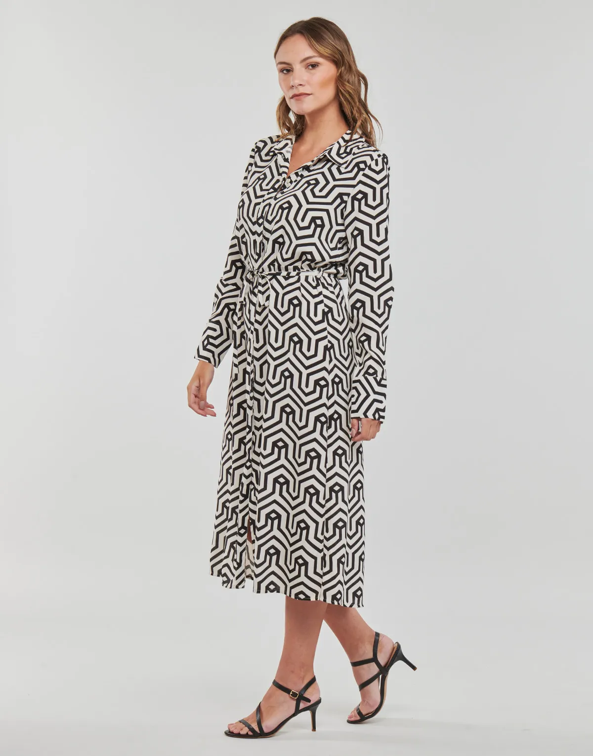 Vila VIDACA SANA L/S MIDI CALF SHIRT DRESS/SU