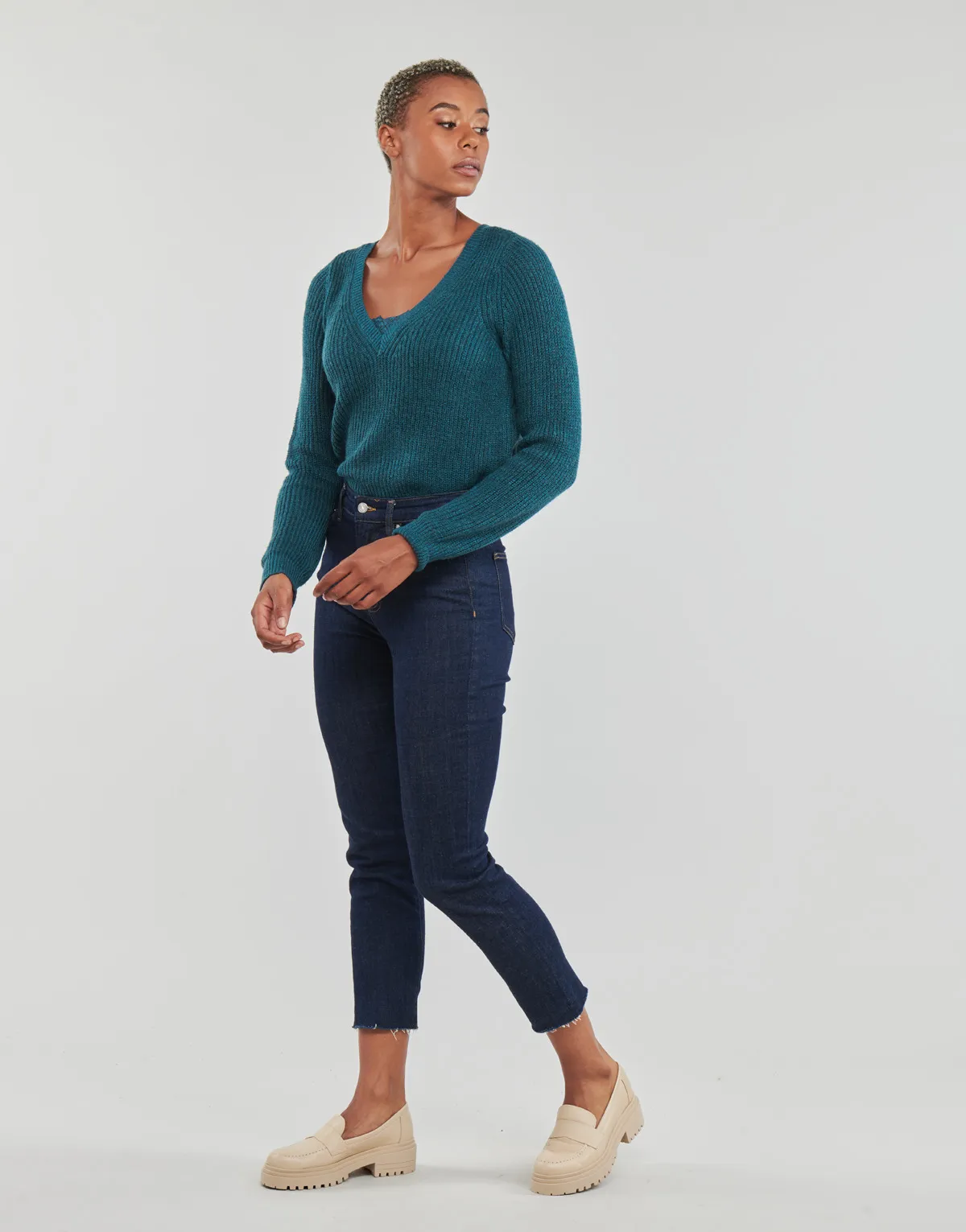 Vila VIDEBRA REV L/S V-NECK KNIT TOP