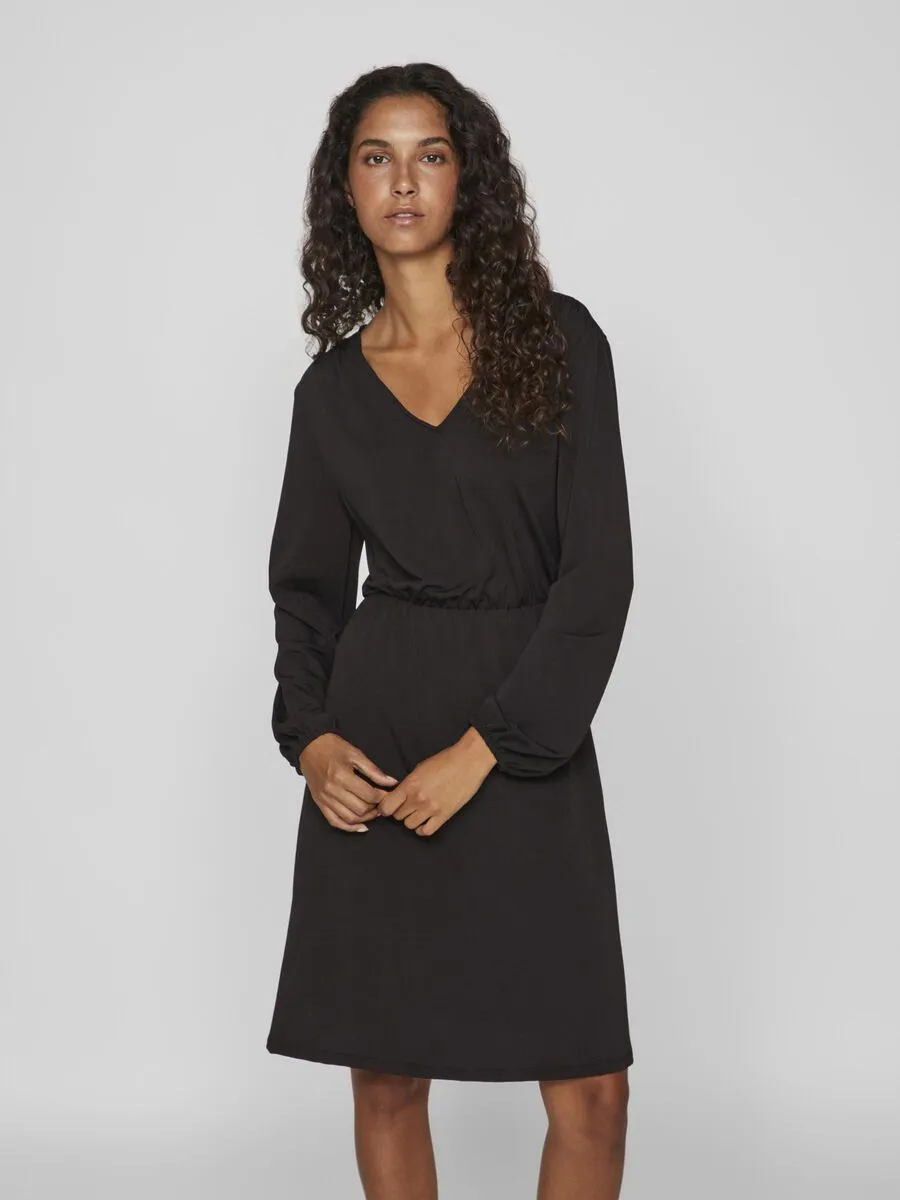 Vila Vinayeli V-Neck Dress Black