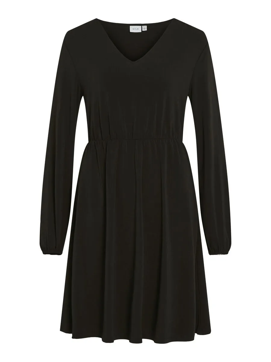 Vila Vinayeli V-Neck Dress Black