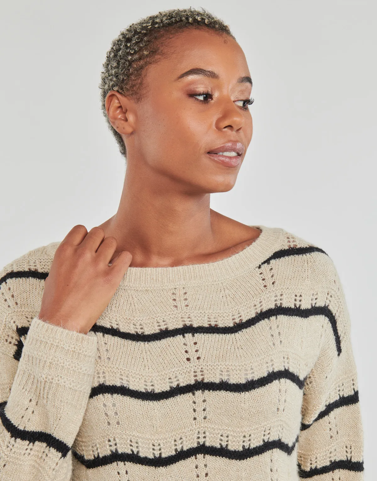 Vila VIPOLANA L/S BOATNECK GLITTER KNIT TOP