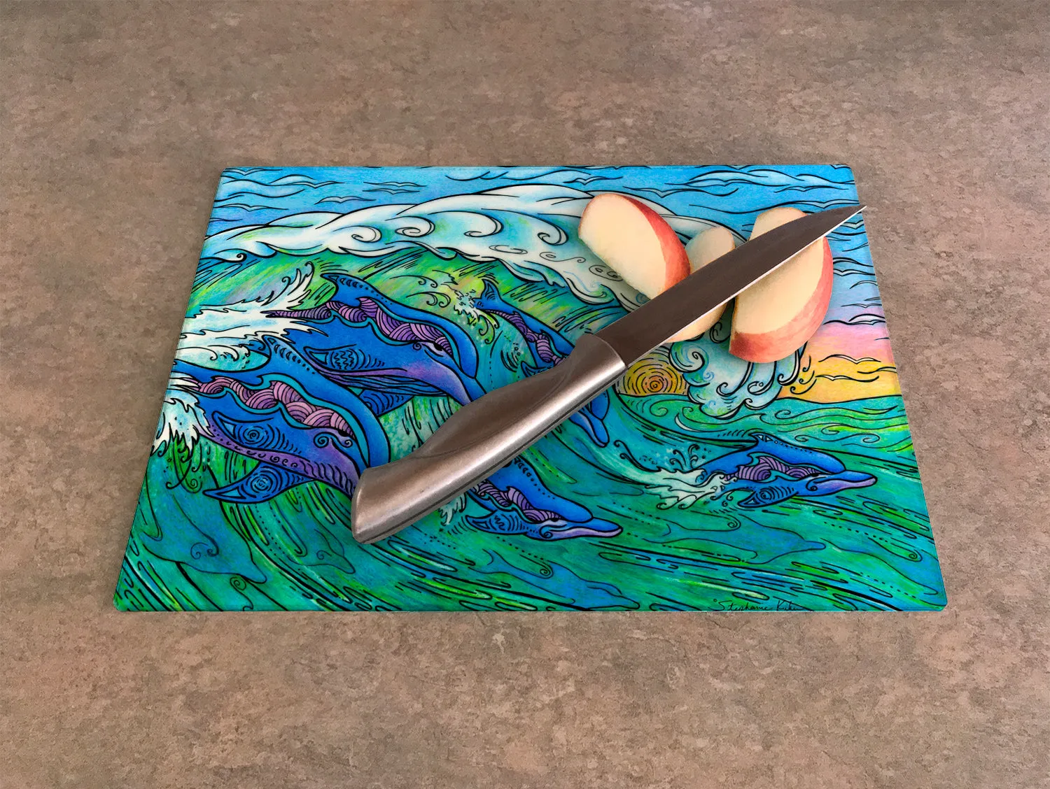 Wave Riding Cutting Board