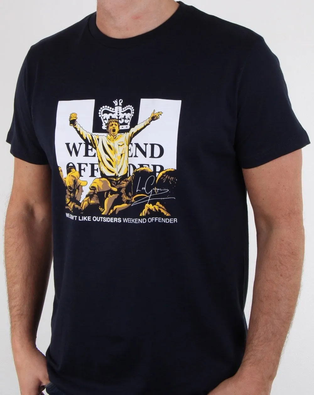 Weekend Offender Leo Gregory T Shirt Navy