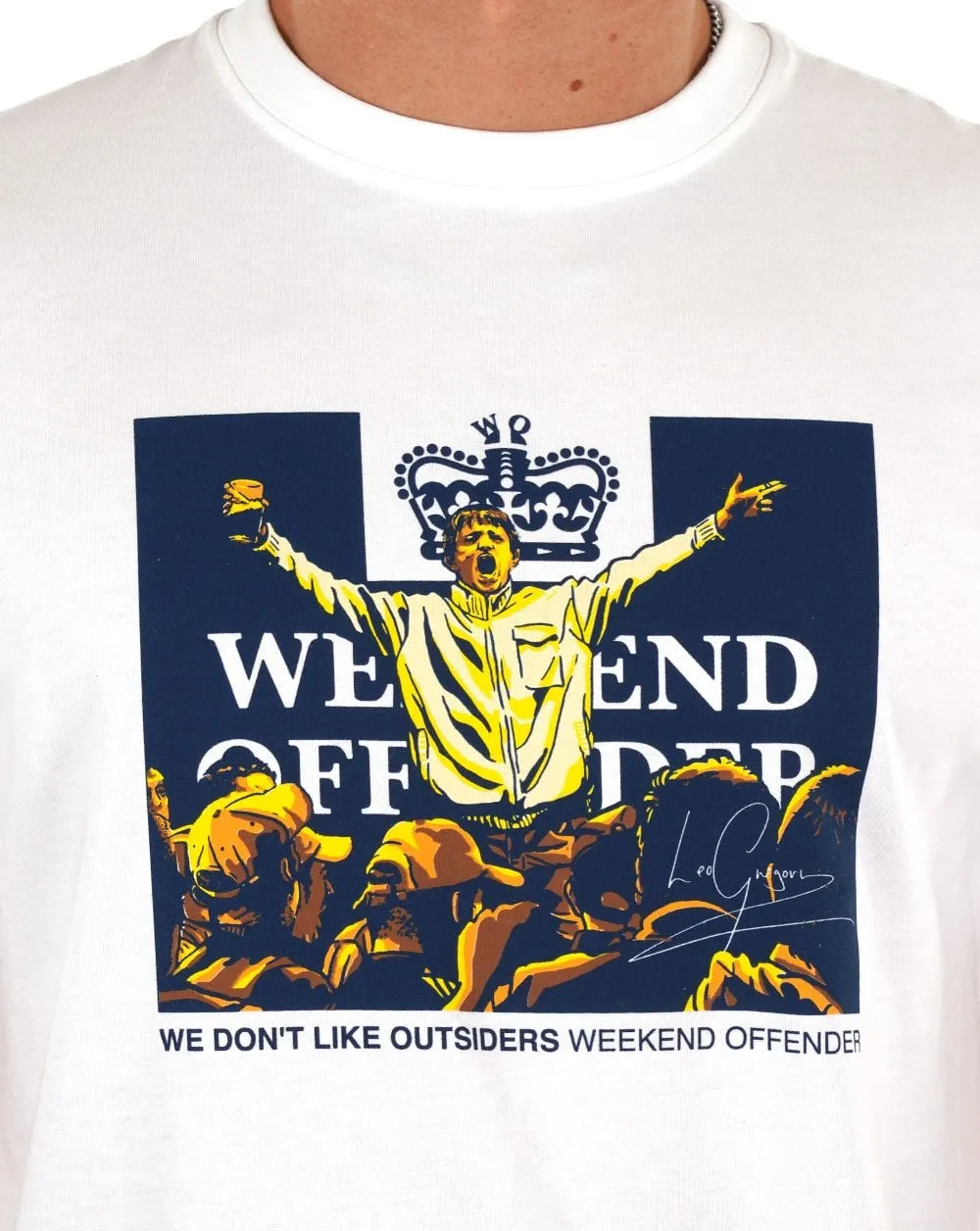 Weekend Offender Leo Gregory T Shirt White